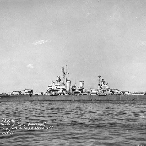 Savannah in Philadelphia on 5 Sept 1944, after repair and upgrades